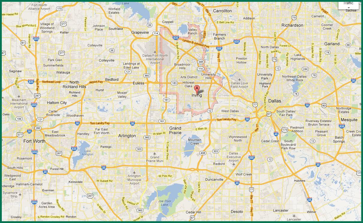 Dfw Area Map Map Of Dfw Area Texas Usa