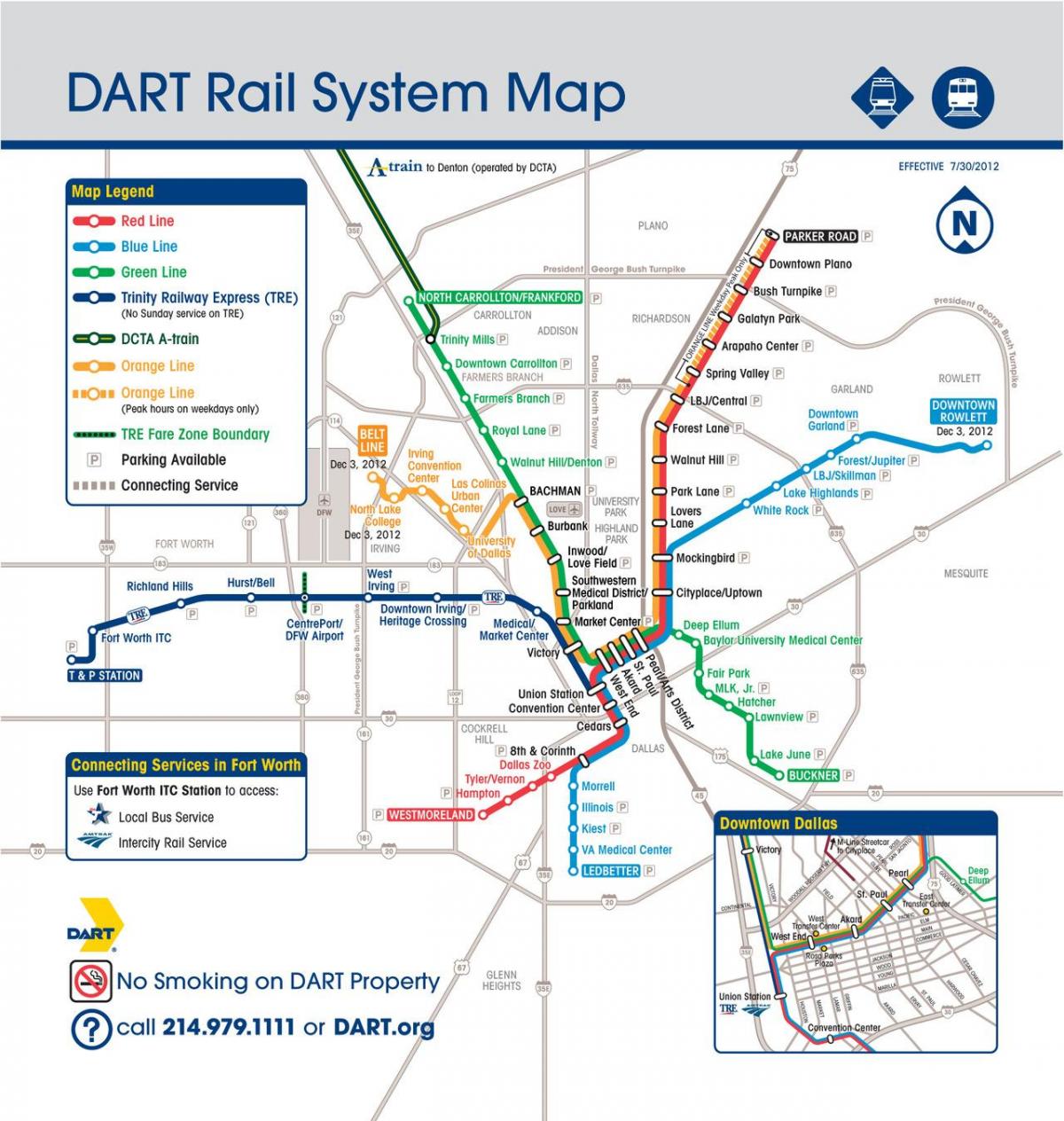 Dallas dart rail map