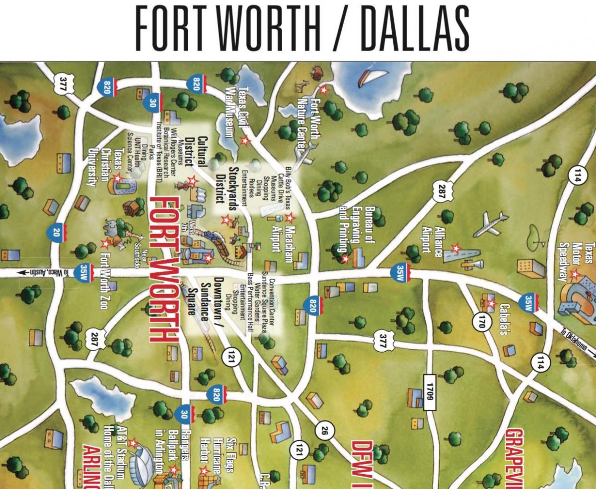 map of Dallas Fort Worth area