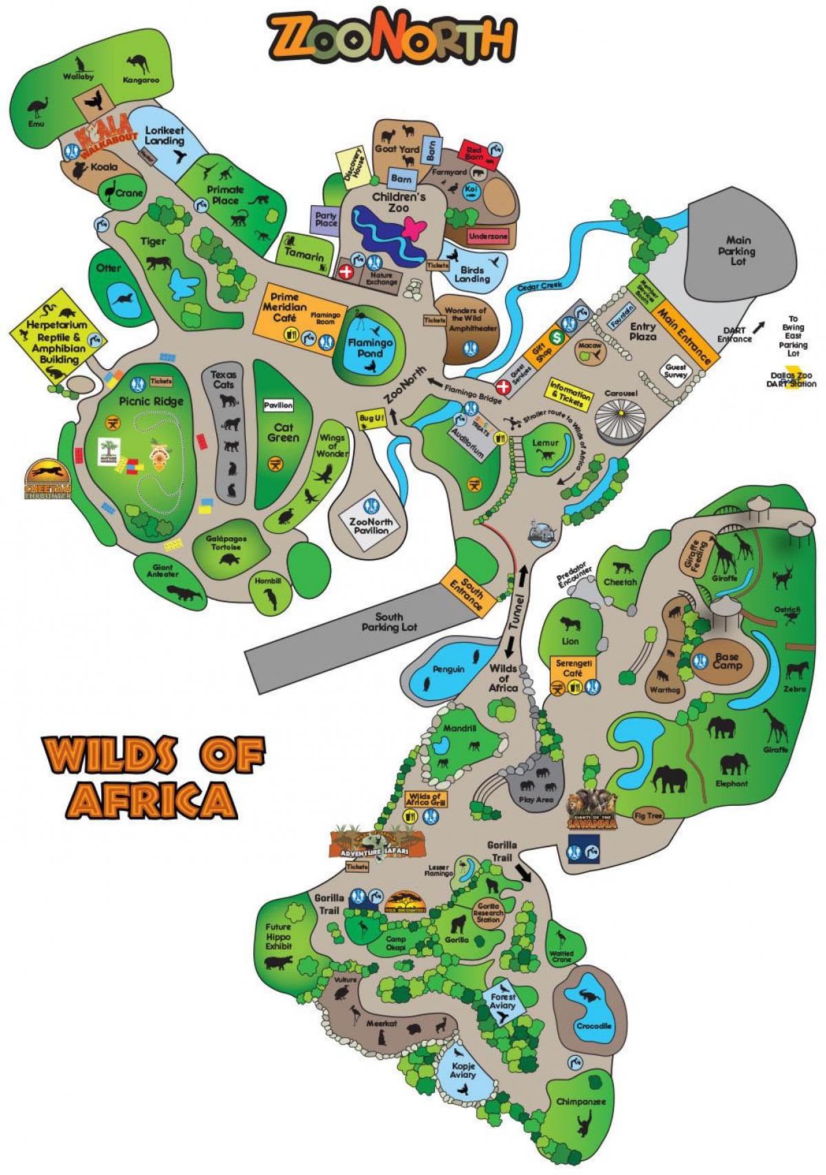 map of Dallas zoo
