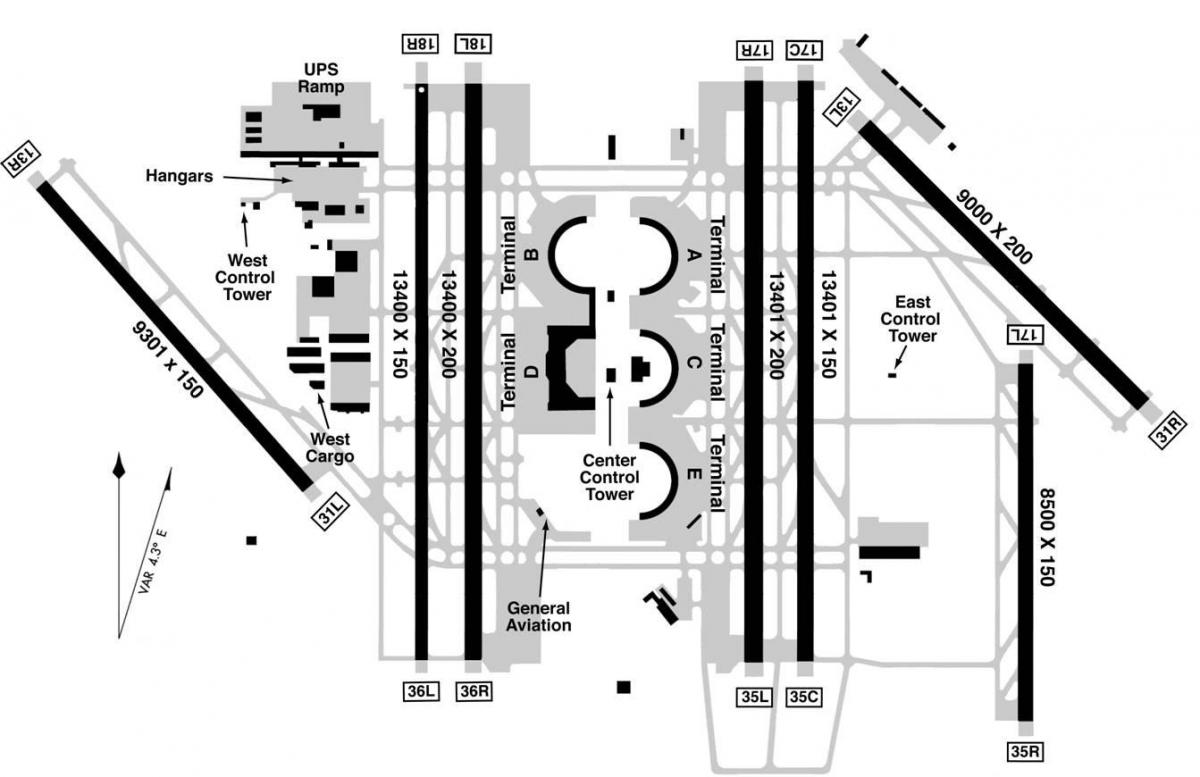 DFW airport terminal b map