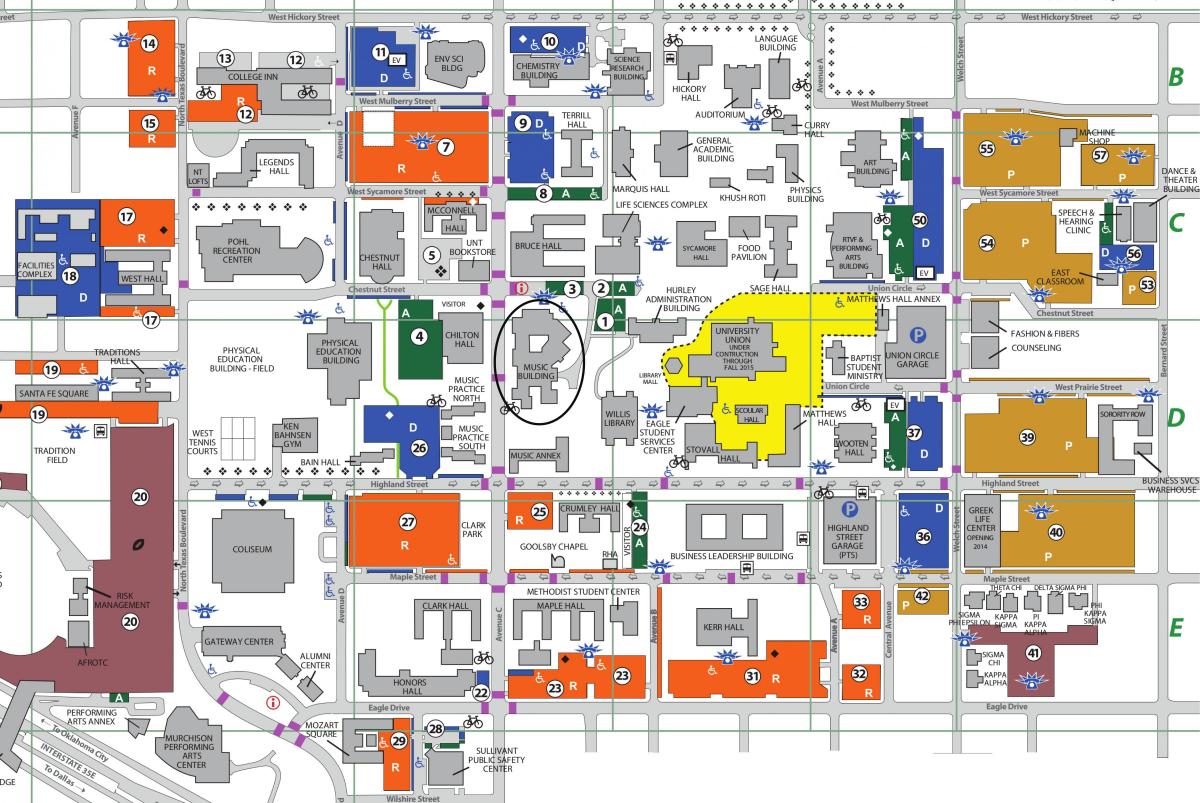 University of North Texas Dallas map