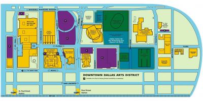 Map of Dallas arts district