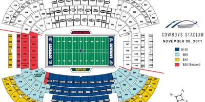 Dallas Cowboys stadium seat map