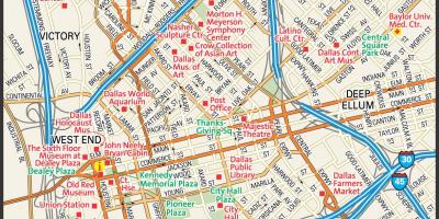 Map of downtown Dallas streets