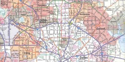 Map of Dallas Texas area