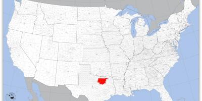 Dallas on map of usa