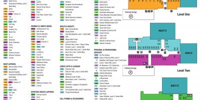 Galleria Dallas map - Galleria mall Dallas map (Texas - USA)