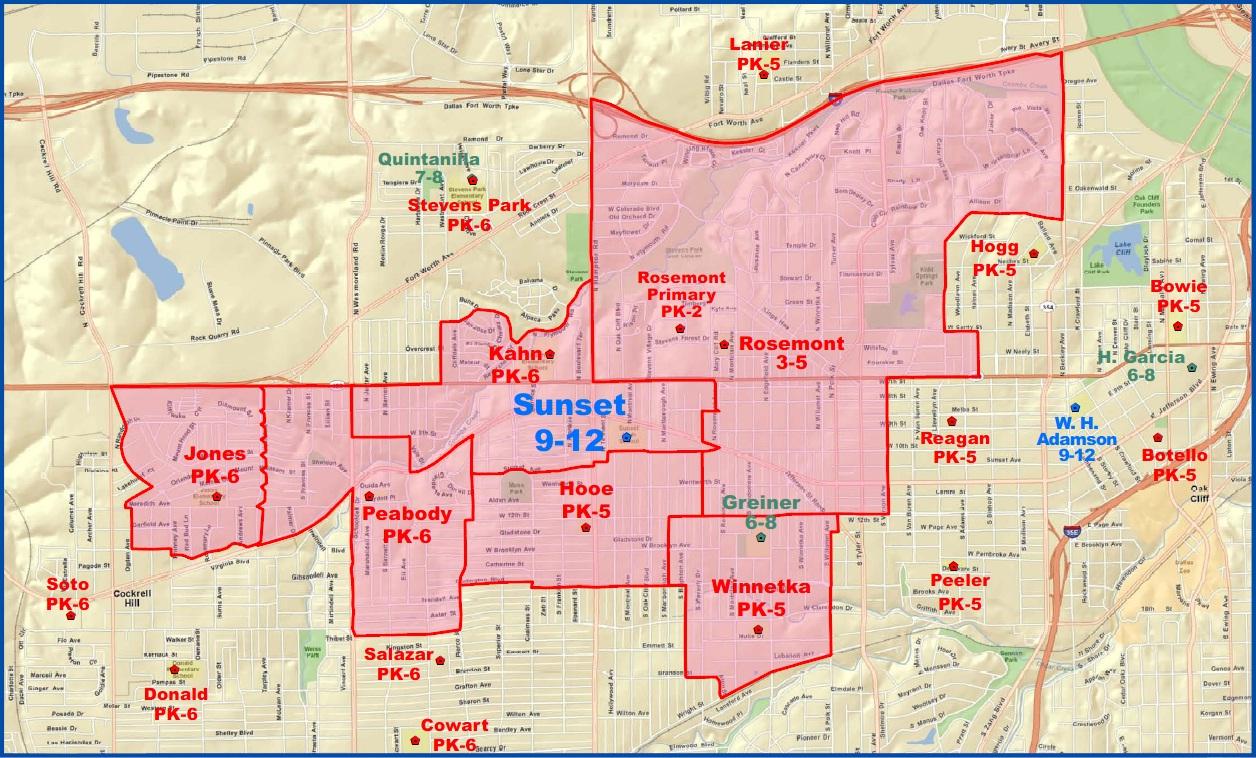 Dallas School District Map Dallas isd map   Dallas isd district map (Texas   USA)