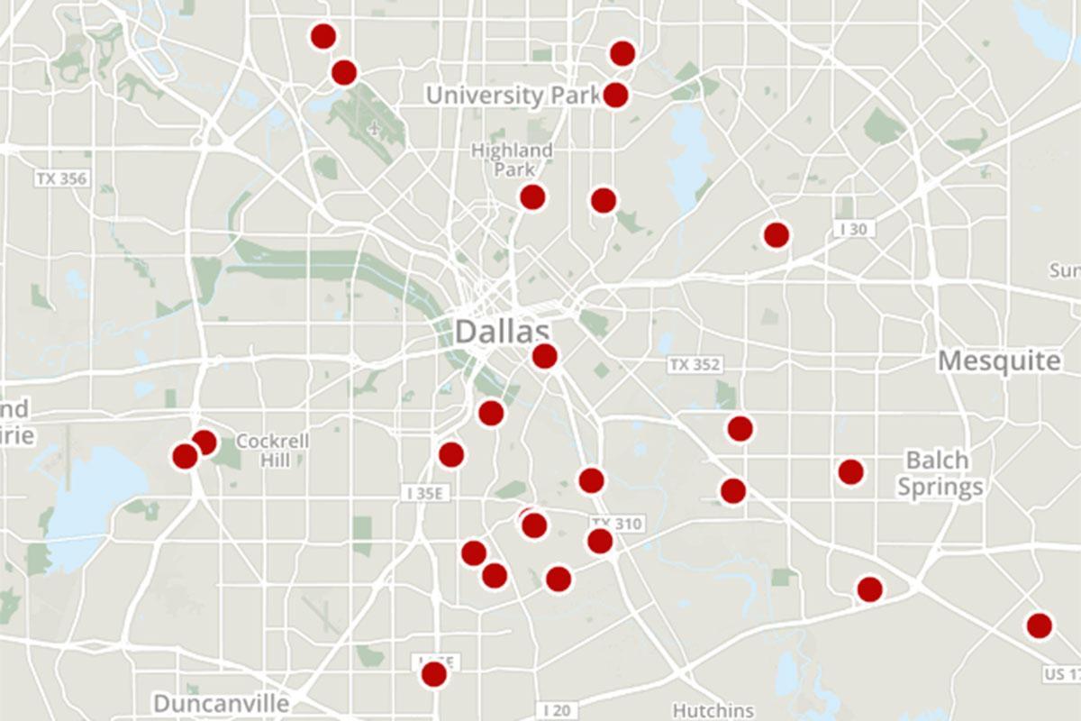 Dallas crime map