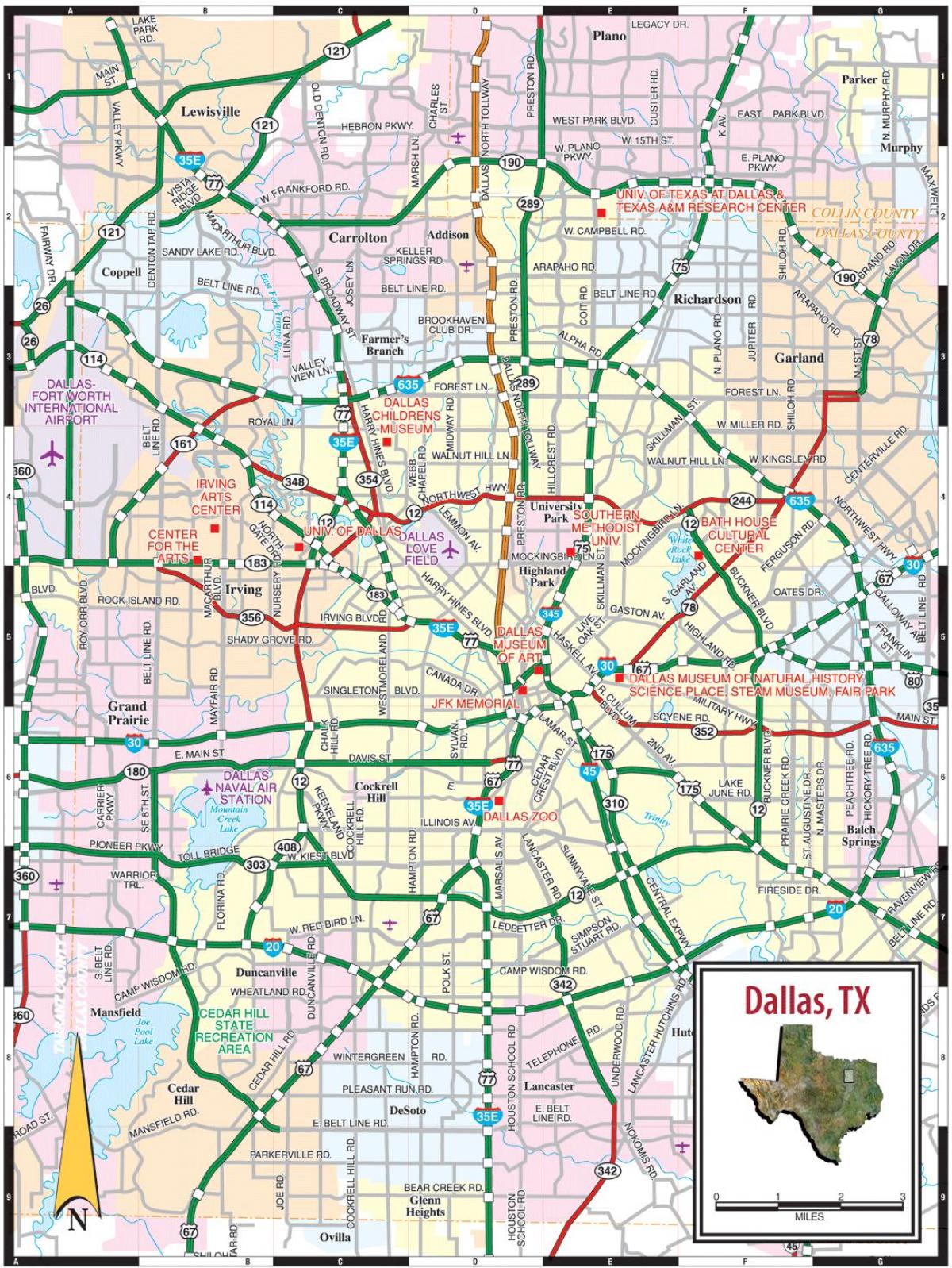 city of Dallas map