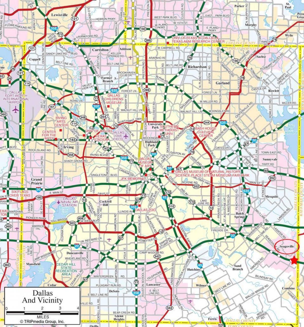 map of Dallas suburbs