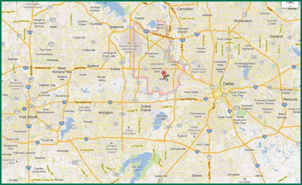 map of DFW area