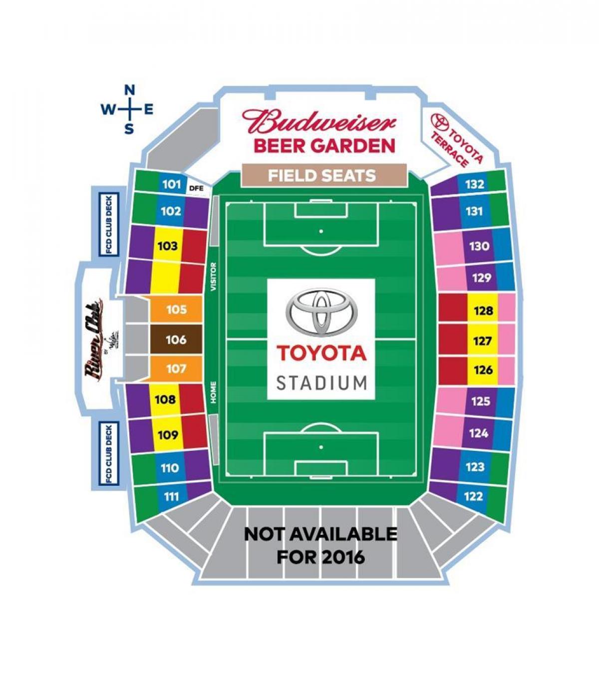 map of Toyota Stadium Dallas