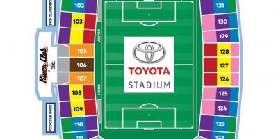 Map of Toyota Stadium Dallas